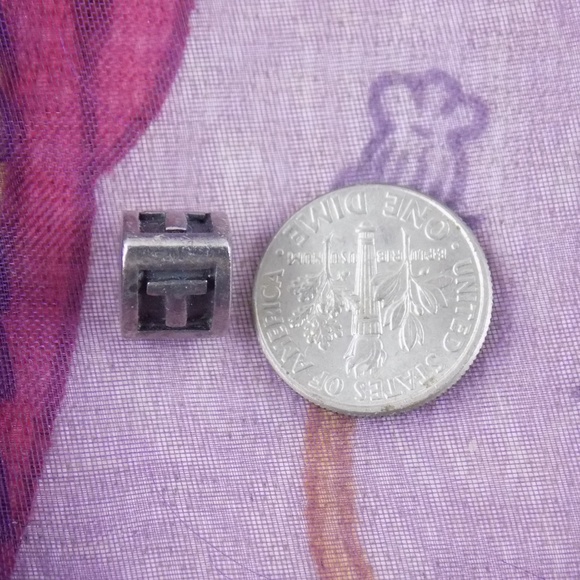 ALE PANDORA 925, "T" 3 SIDED DESIGN BEAD CHARM - Picture 8 of 8